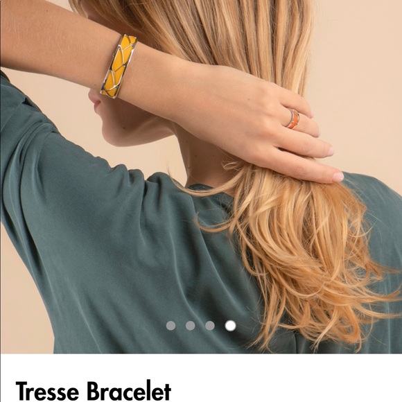 Les Georgettes Tresse bracelet - silver and leather - Picture 1 of 5